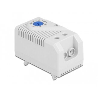 DeLOCK Delock Thermostat with normally open contact for DIN rail