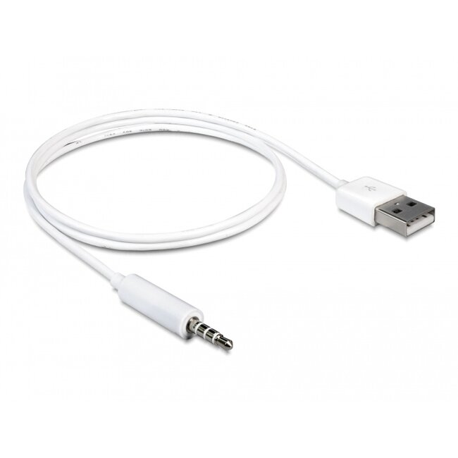 Delock Cable USB-A male > Stereo jack 3.5 mm male 4 pin IPod Shuffle 1 m