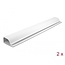 Delock Cable Duct for under-table mounting 63 x 28 mm - length 400 mm 2 pieces white