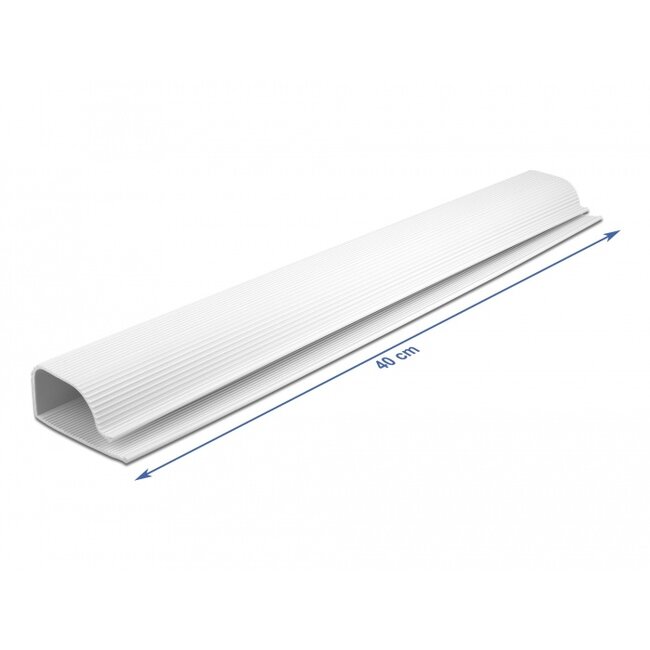 Delock Cable Duct for under-table mounting 63 x 28 mm - length 400 mm 2 pieces white