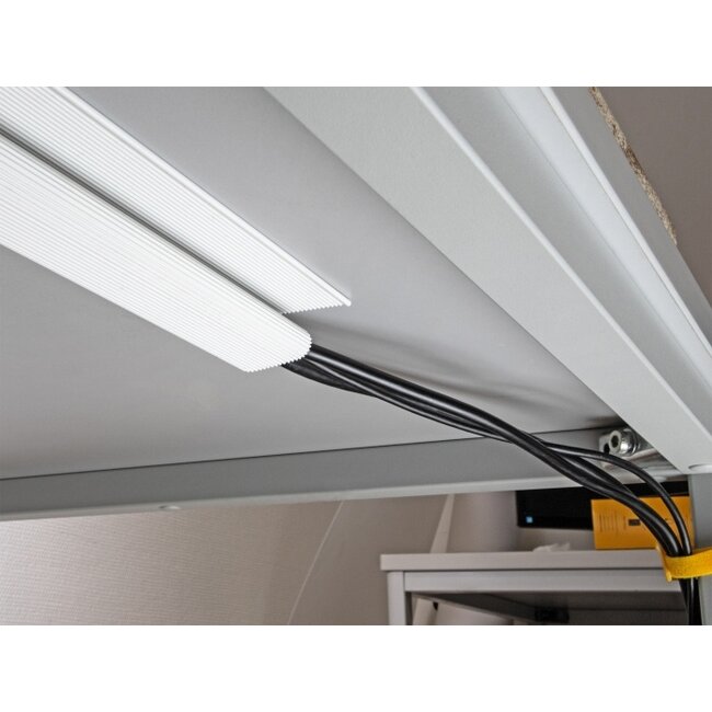 Delock Cable Duct for under-table mounting 63 x 28 mm - length 400 mm 2 pieces white