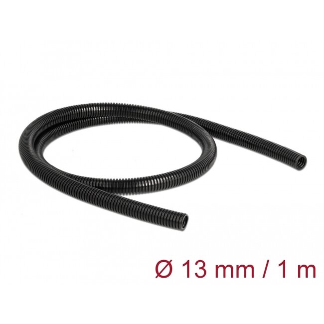 Delock Cable protection sleeve 1 m x 13 mm black