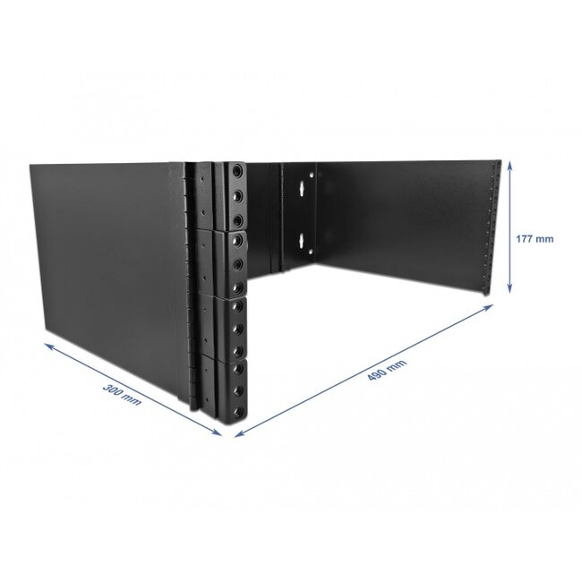 Delock 19″ Wall Mount Rack 4U foldable black