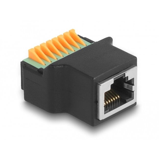 Delock RJ45 female to Terminal Block with push button Adapter