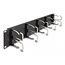 Delock 19″ Cable Management Routing Panel with 10 metal hooks 2U black