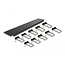 Delock 19″ Cable Management Routing Panel with 10 metal hooks 2U black