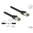 Delock RJ45 Network Cable Cat.6A U/FTP ultra flexible with inner metal jacket 1 m black