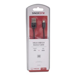 Sinox Sinox Aansluitkabel USB-A -micro USB 1,8 mtr.