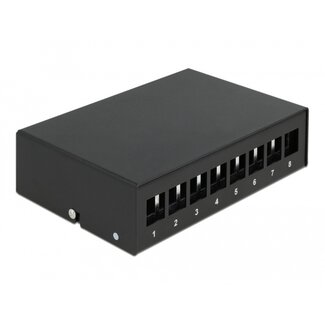DeLOCK Delock Keystone Patch Panel 8 Port black