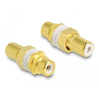 DeLOCK Delock Audio Adapter RCA female to female for installation, white ring