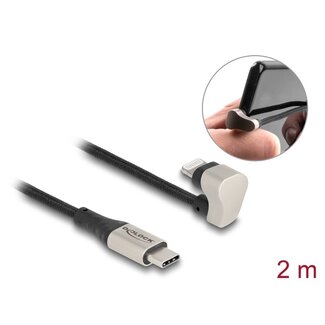 DeLOCK Delock Data and charging cable USB Type-C™ to Lightning™ for iPhone™ and iPad™ 180° angled 2 m MFi