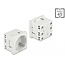 Delock Easy 45 Grounded Power Socket with a 45° arrangement extendable 45 x 45 mm