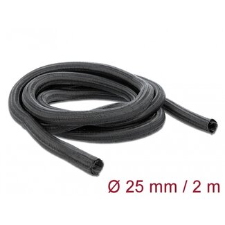 DeLOCK Delock Braided Sleeve self-closing 2 m x 25 mm black