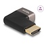 Delock HDMI Adapter male to female 90° right angled 8K 60 Hz grey metal