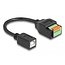 Delock USB 2.0 Cable Type-B female to Terminal Block Adapter with push button 15 cm