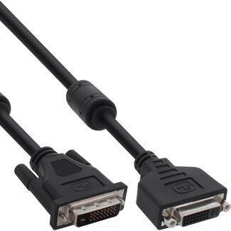 InLine® InLine® DVI-D kabel, 24+1 M/V, Dual Link, 2 ferrietkernen, 2m