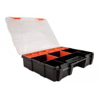 DeLOCK Delock Sorting box with 21 compartments 290 x 220 x 60 mm orange / black