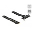 Delock M.2 Key M to U.2 SFF-8639 NVMe Adapter angled with 20 cm cable