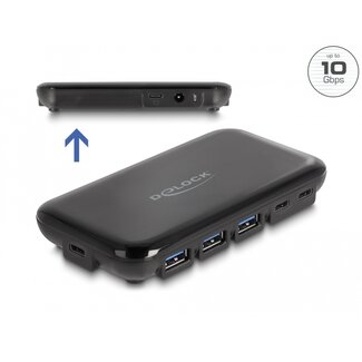 DeLOCK Delock 7 Port USB 3.2 Gen 2 Hub with 4 USB Type-A and 3 USB Type-C™ Ports