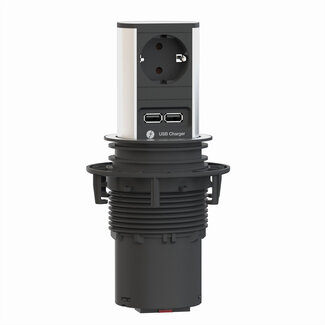 Bachmann BACHMANN ELEVATOR 1xCEE7/3 USB Oplader, Stroom 2,0m CEE7/7