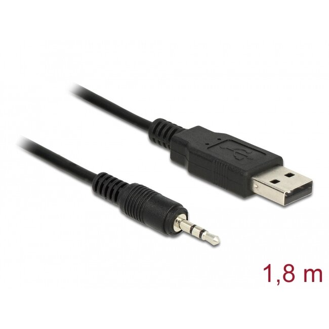 Delock Converter USB 2.0 male > TTL 2.5 mm 3 pin stereo jack male 1.8 m (5 V)