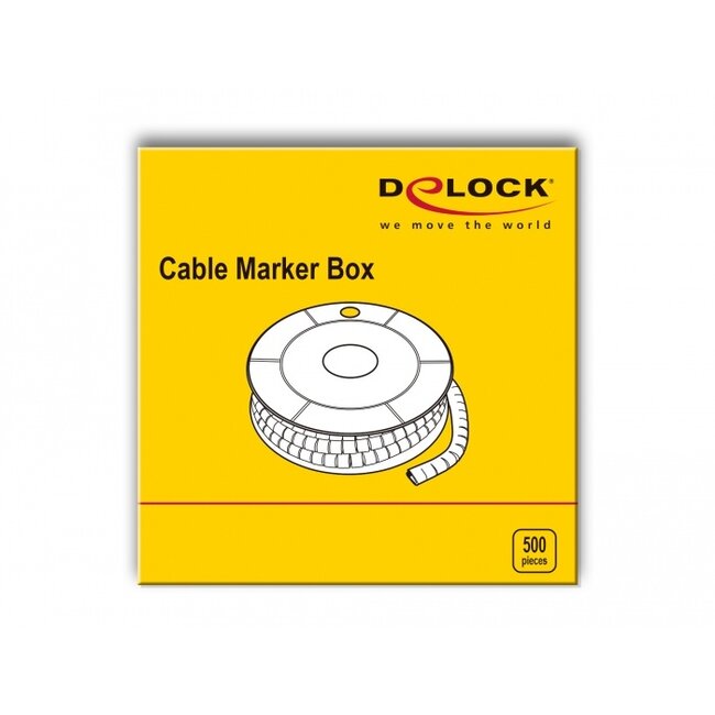 Delock Cable Marker Box, No. 3, yellow, 500 pieces