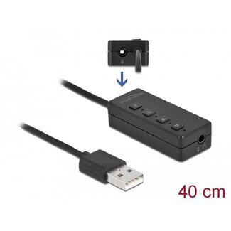 DeLOCK Delock USB Headset and Microphone Adapter with 2 x 3.5 mm Stereo Jack for Windows and Mac OS