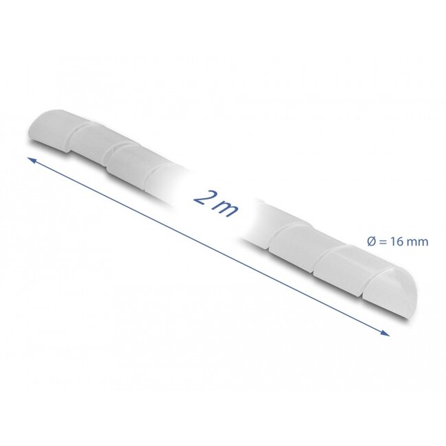 Delock Spiral Hose flexible 2 m x 16 mm transparent