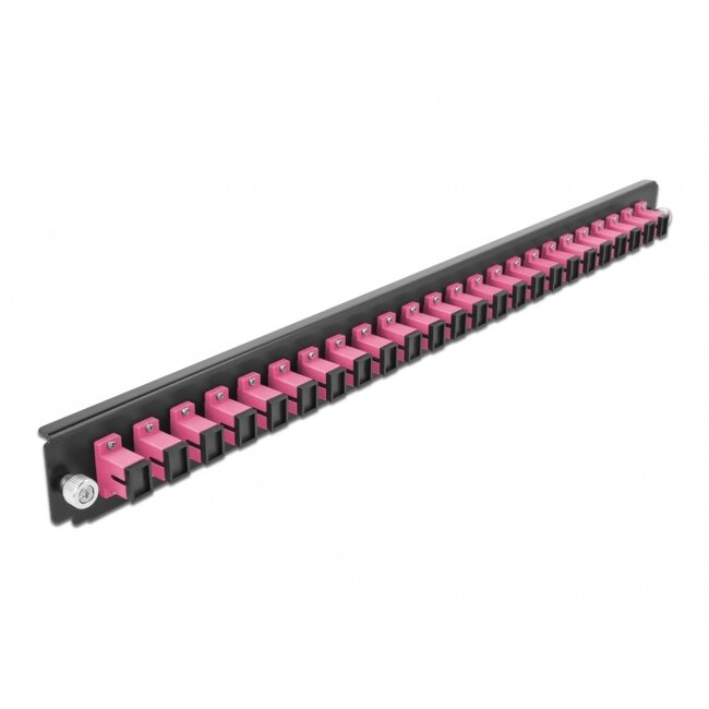 Delock 19″ Splice Box Front Panel 24 port SC Simplex violet