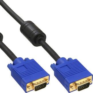 InLine® InLine® S-VGA kabel, Premium, zwart, 15HD M/M, 10m