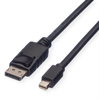 ROLINE GREEN ROLINE GREEN DisplayPort kabel, DP Male - Mini DP Male, TPE, zwart, 1 m
