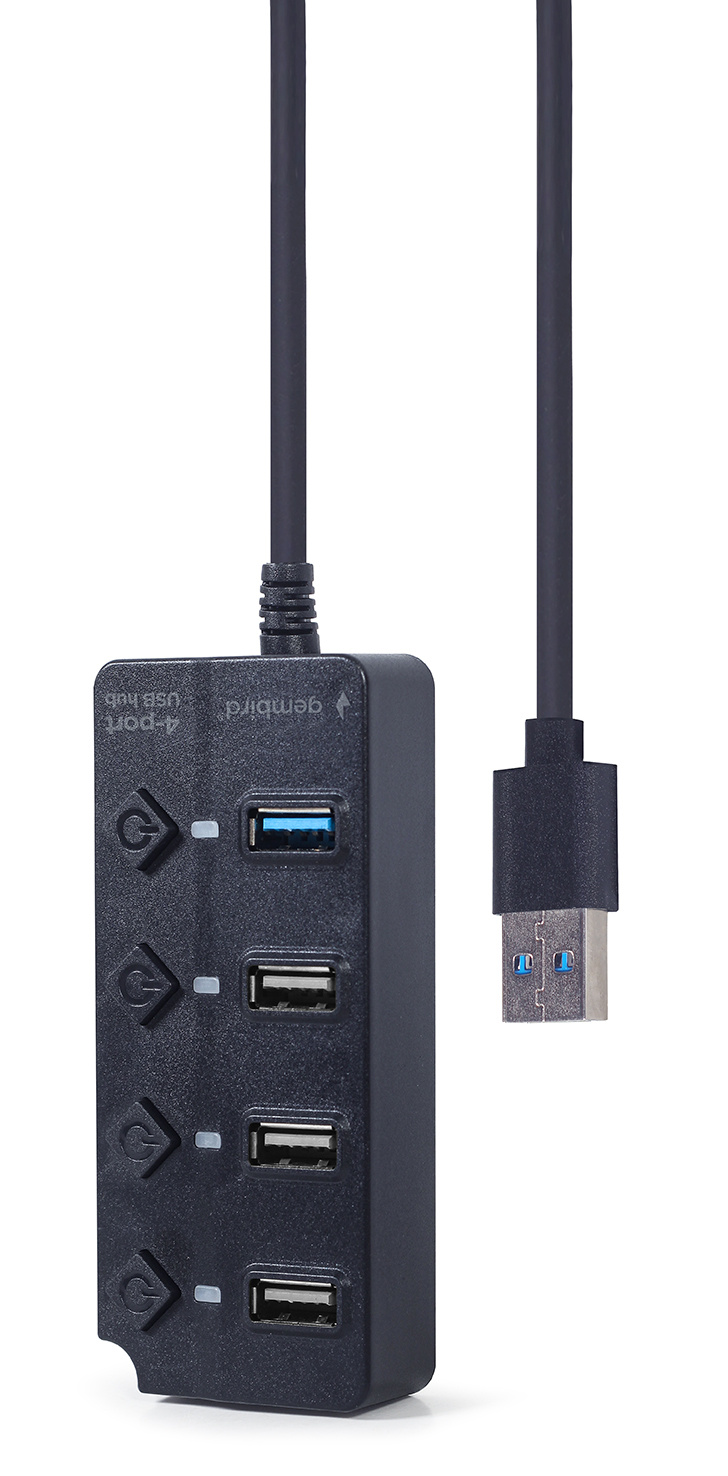 Gembird - hub - 4-port - 4 ports USB hub - 4 - Zwart