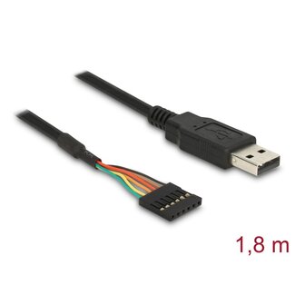 DeLOCK Delock Converter USB 2.0 male > TTL 6 pin pin header female 1.8 m (3.3 V)