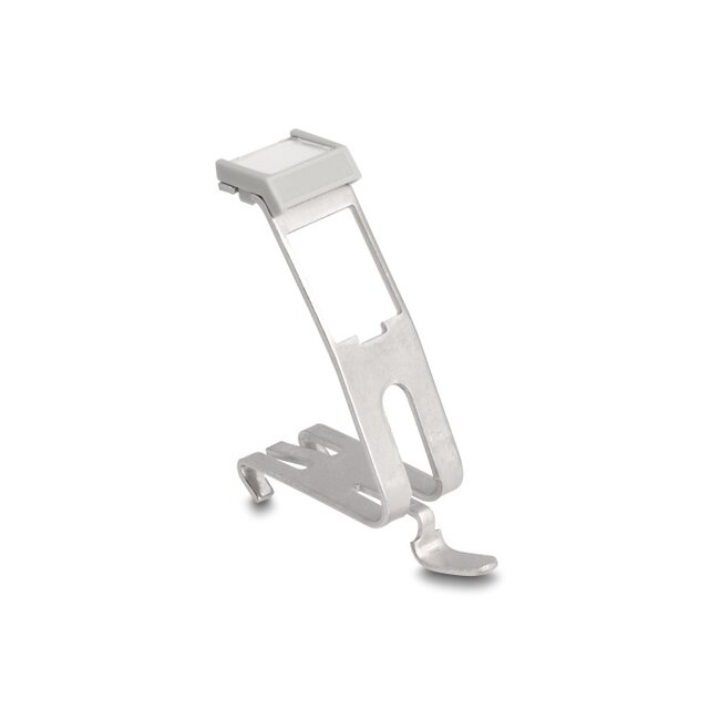 Delock Keystone Holder with labelling field 1 port for DIN rail metal
