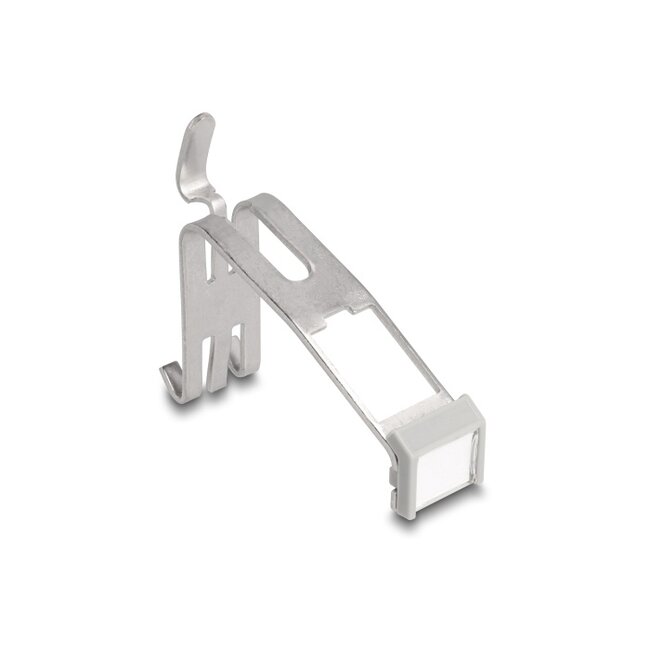 Delock Keystone Holder with labelling field 1 port for DIN rail metal
