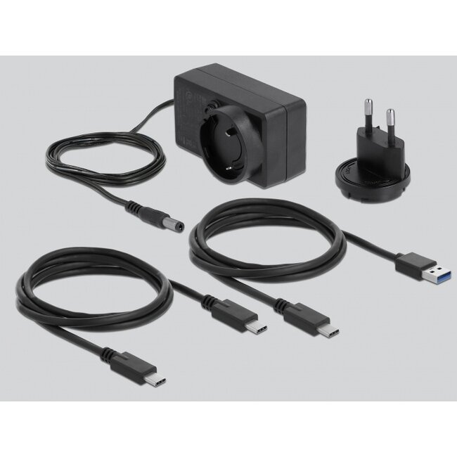 Delock USB Type-C™ Docking Station for 1 x SATA HDD / SSD transparent