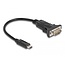 Delock Adapter USB Type-C™ to 1 x Serial RS-232 D-Sub 9 pin male with screws 0.25 m
