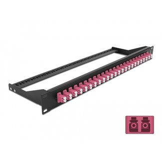 DeLOCK Delock 19″ Fibre Patch Panel 24 port LC Duplex violet