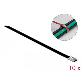 DeLOCK Delock Stainless Steel Cable Ties L 400 x W 7.9 mm black 10 pieces