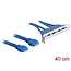 Delock Slot bracket USB 3.0 pin header 19 pin 2 x internal > 4 x USB 3.0-A female external
