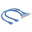 Delock Slot bracket USB 3.0 pin header 19 pin 2 x internal > 4 x USB 3.0-A female external