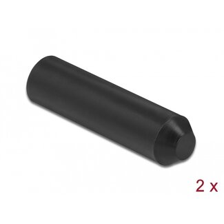 DeLOCK Delock End Caps with inside adhesive 70 x 16 mm 2 pieces black