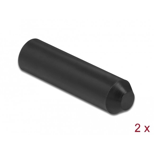 Delock End Caps with inside adhesive 70 x 16 mm 2 pieces black