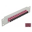 Delock 10″ Fiber Optic Patch Panel 12 Port SC Simplex violet 1U grey