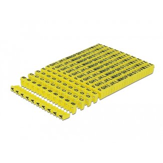DeLOCK Delock Cable Marker Clips A-Z yellow 260 pieces