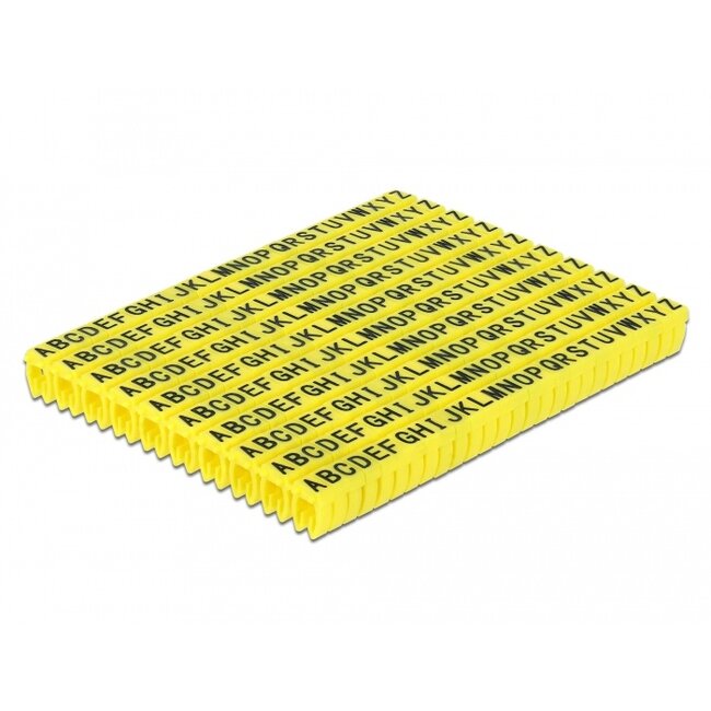 Delock Cable Marker Clips A-Z yellow 260 pieces