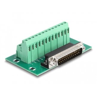 DeLOCK Delock D-Sub 25 pin male to Terminal Block for DIN rail