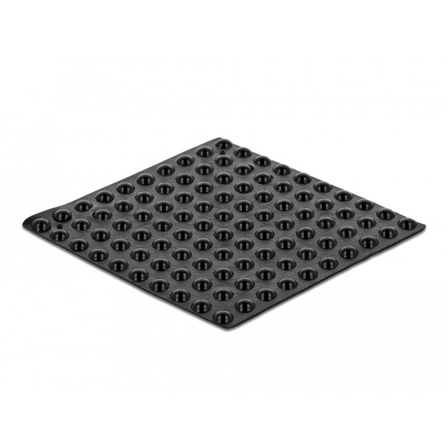 Delock Rubber feet round self-adhesive 5 x 2 mm 100 pieces black