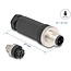 Delock M12 Connector A-coded 3 pin male for mounting with screw connection
