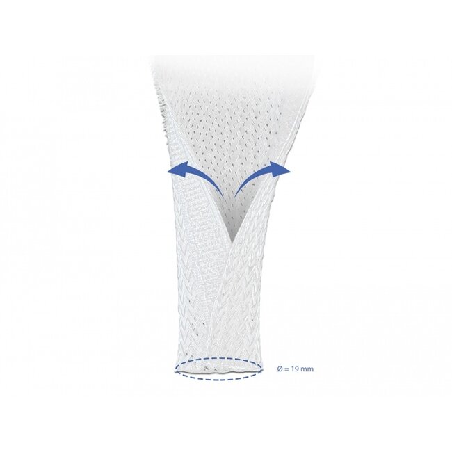 Delock Braided Sleeving with Hook-and-Loop Fastener 2 m x 19 mm white